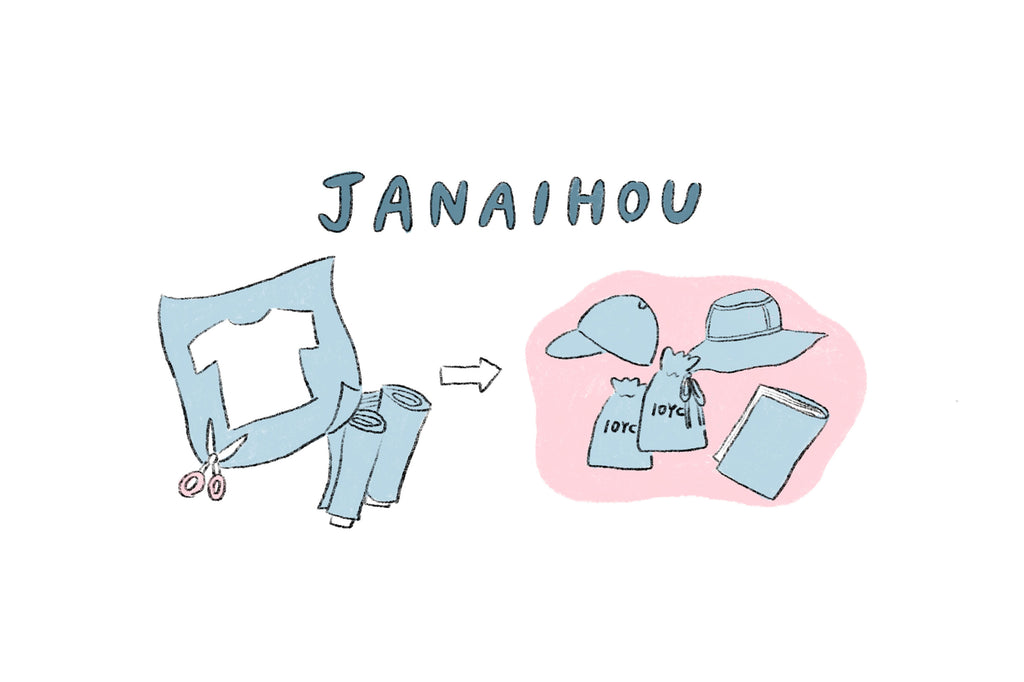 洋服で使われる生地じゃない方を使って新たな商品を作る。アパレルブランド「10YC」の新サービス「JANAIHOU」サービス開始のお知らせ。