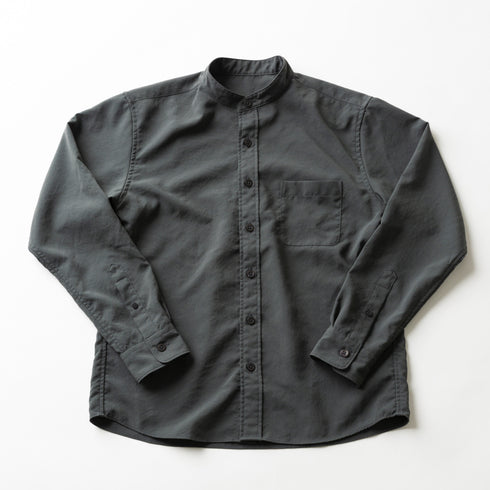 【ARATAME-1191】Gray / バンドカラーシャツ XXSサイズ【返品/交換不可】