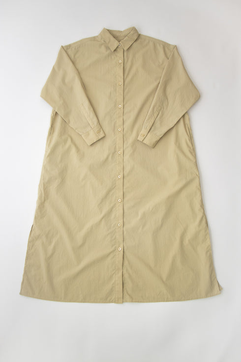 【ARATAME-1129】Beige / シャツワンピース Lサイズ