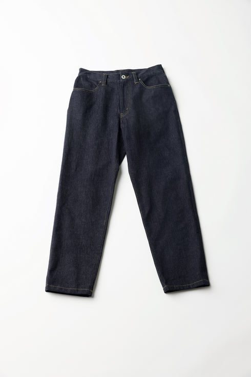 【ARATAME-1136】Navy / テーパードデニムパンツ / ウィメンズ Mサイズ【返品/交換不可】