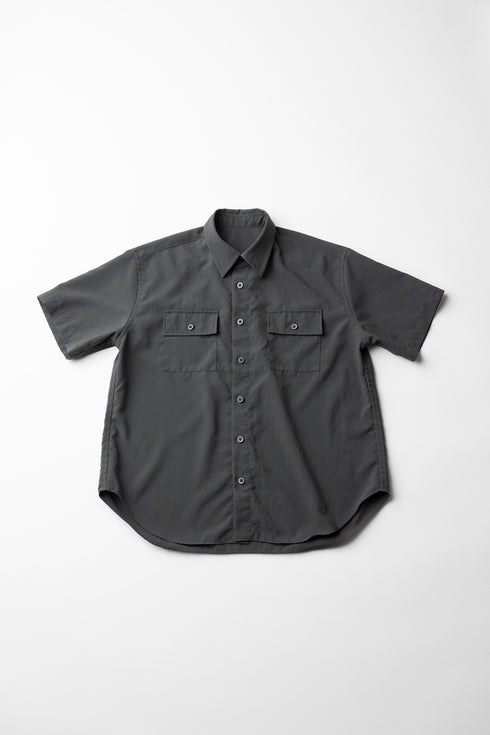 【ARATAME-1251】Gray / 半袖ビッグシャツ Mサイズ【返品/交換不可】