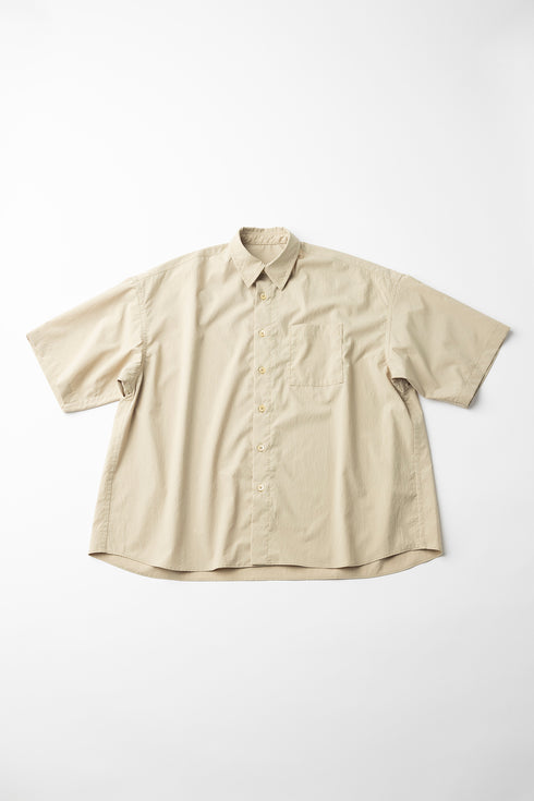 【ARATAME-1257】Beige / 半袖ライトウェイトビッグシャツ XLサイズ【返品/交換不可】