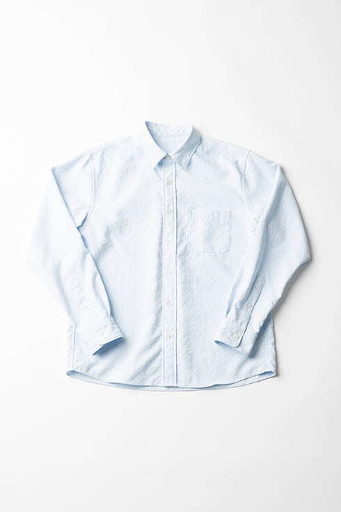 【ARATAME-1211】Sax Blue / レギュラーカラーシャツ / メンズ XXSサイズ【返品/交換不可】