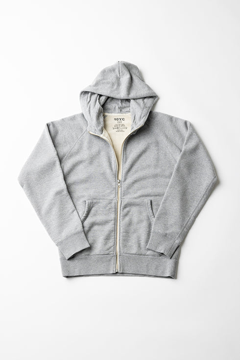 【ARATAME-1355】Gray / ジップアップフーディー XSサイズ【返品/交換不可】