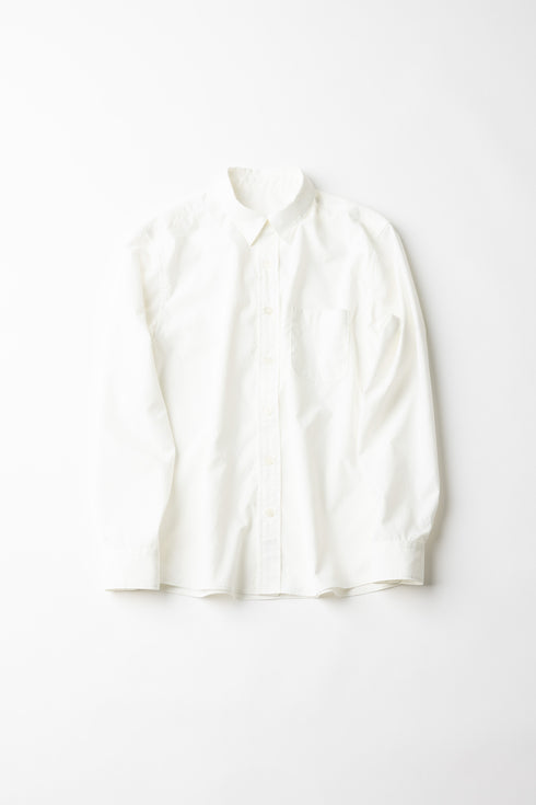 【ARATAME-1413】White / ライトウェイトレギュラーカラーシャツ Mサイズ【返品/交換不可】