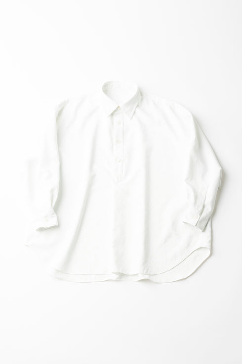 【ARATAME-1151】White / グランパシャツ Lサイズ【返品/交換不可】