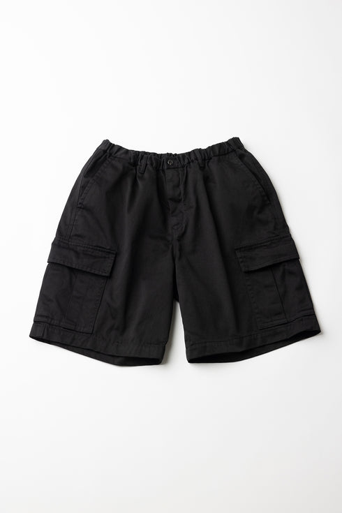 【ARATAME-1244】Black / コットンカーゴショーツ Lサイズ【返品/交換不可】