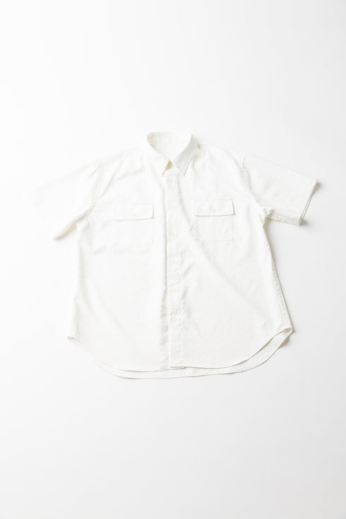 【ARATAME-1250】White / 半袖ビッグシャツ Mサイズ【返品/交換不可】