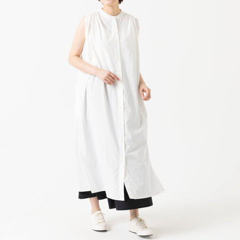 ノースリーブシャツワンピース