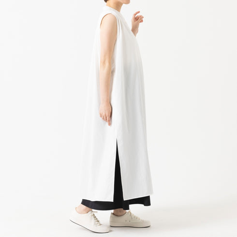 ノースリーブシャツワンピース