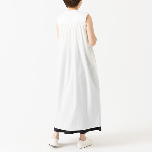 ノースリーブシャツワンピース