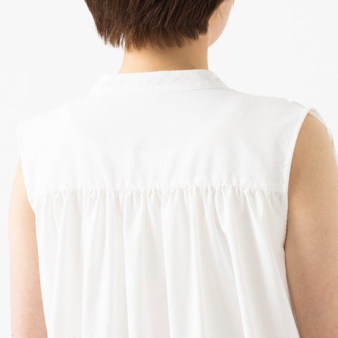 ノースリーブシャツワンピース