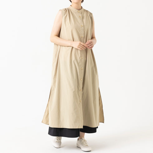 ノースリーブシャツワンピース
