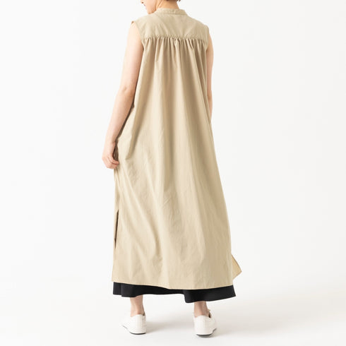 ノースリーブシャツワンピース