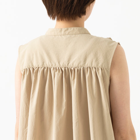 ノースリーブシャツワンピース