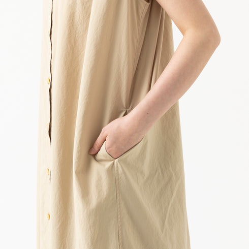 ノースリーブシャツワンピース