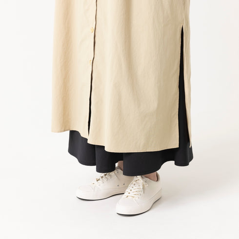 ノースリーブシャツワンピース