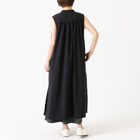 ノースリーブシャツワンピース