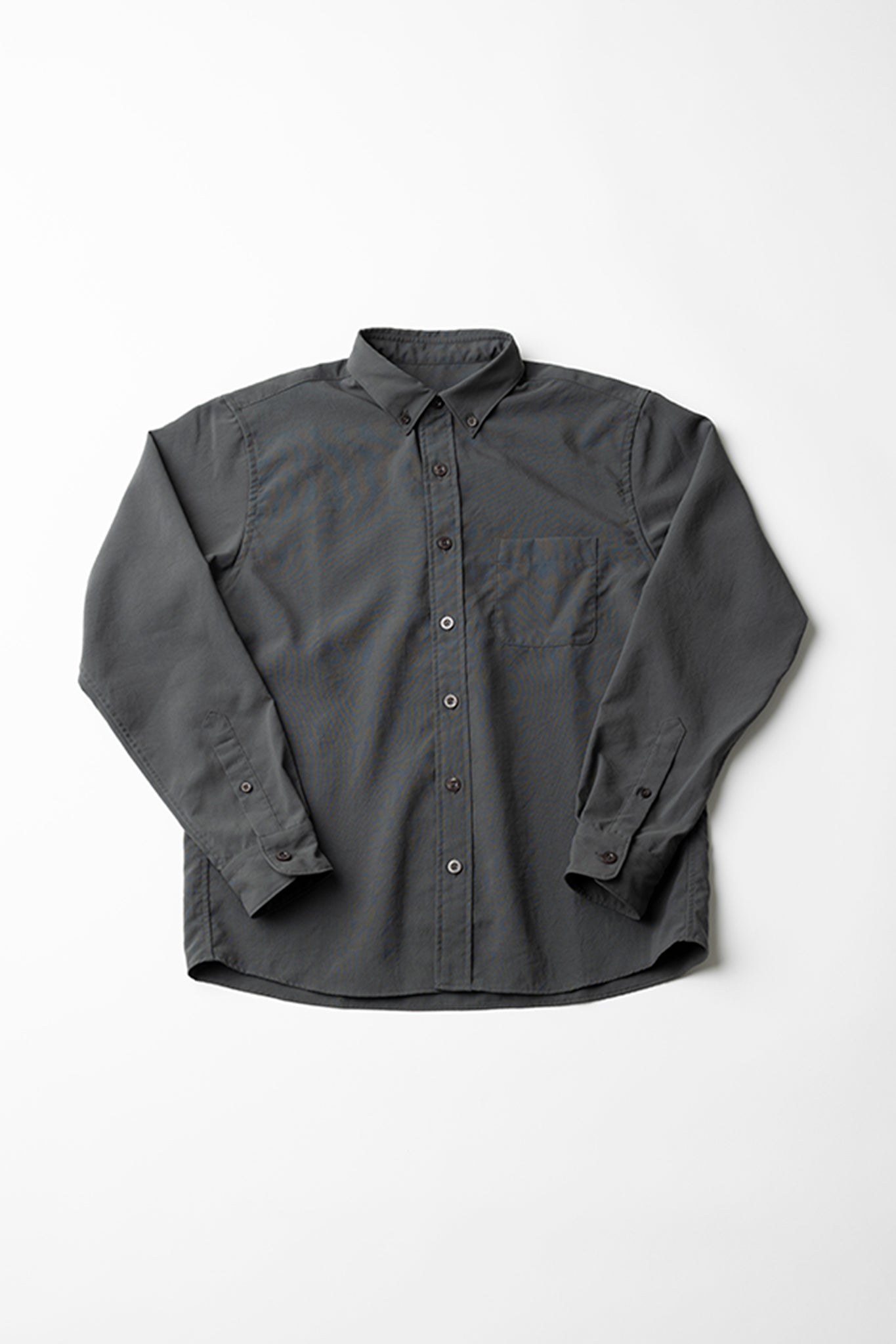 定価22000円　ムータマリン　ボタンダウン　ロングシャツ　グレー ARATAME-1426】Gray / ボタンダウンシャツ XLサイズ【返品/交換不可